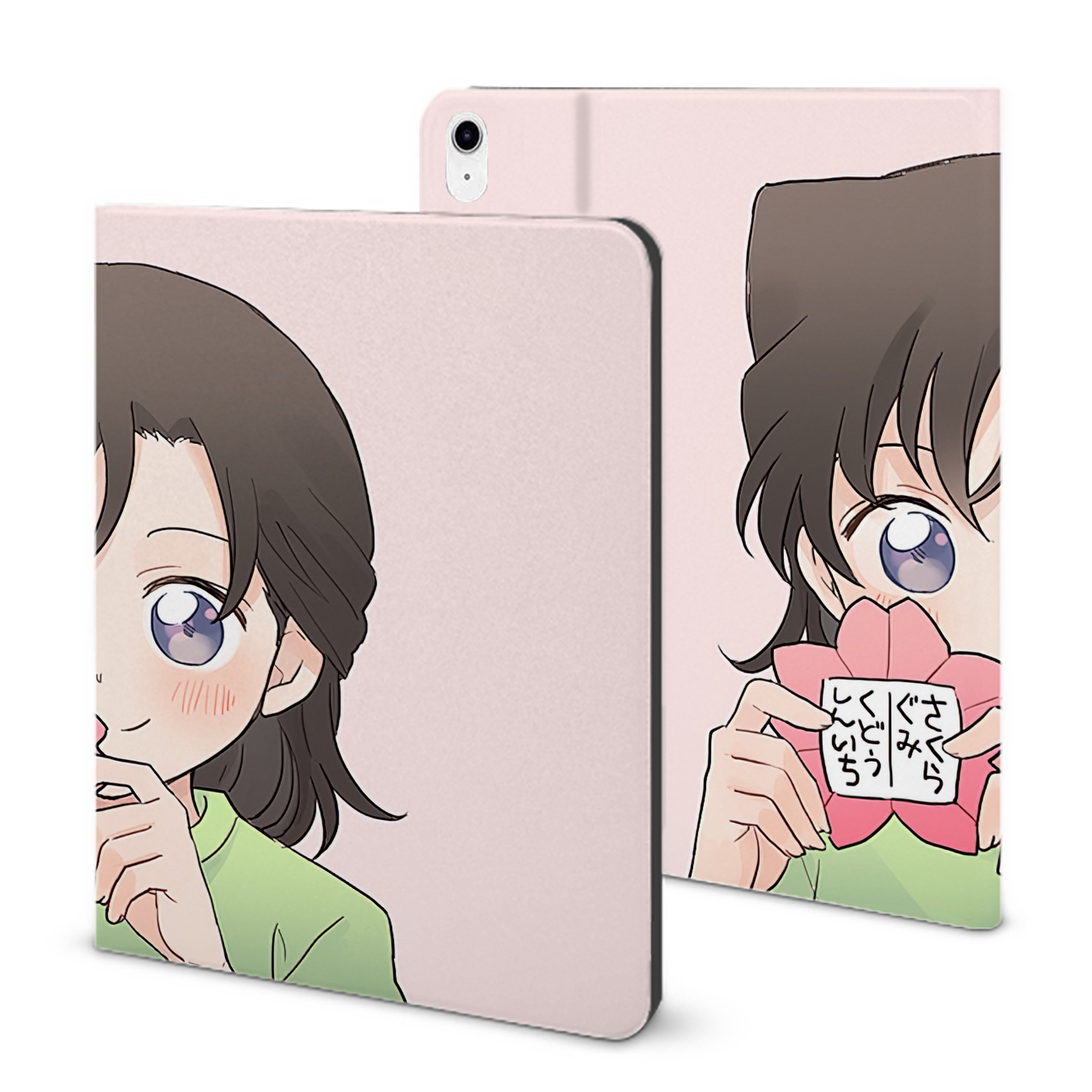 （画像用） 名探偵コナン Detective Conan IPad ケース ブック型 PUレザー TPU 耐衝撃 軽量 薄型 ペン収納なし 全面保護 IPad 各モデル対応